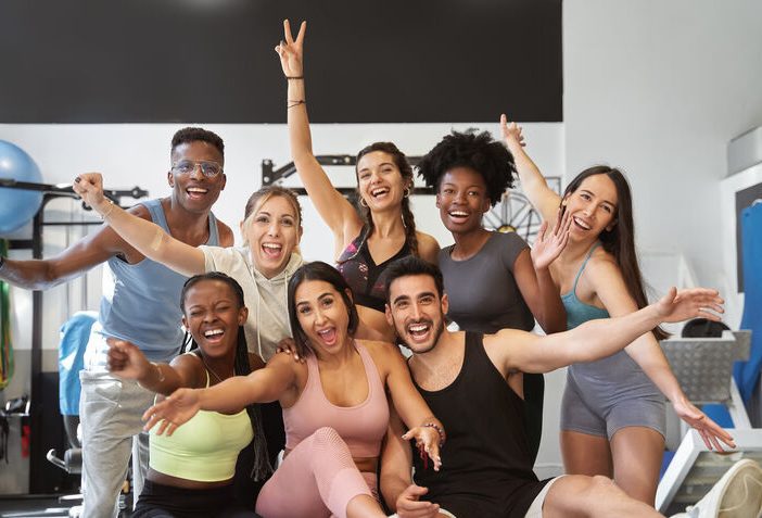Gym a Hobby - group of gym goers having fun in gym