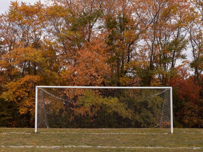 A soccer goal post