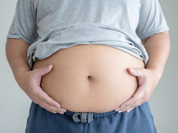 Man with belly fat